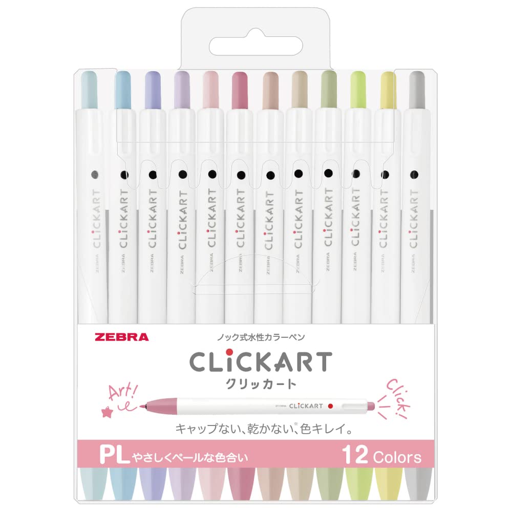 Zebra Clickart PL Pen Set 12-Color Water-Based (WYSS22-12CPL)