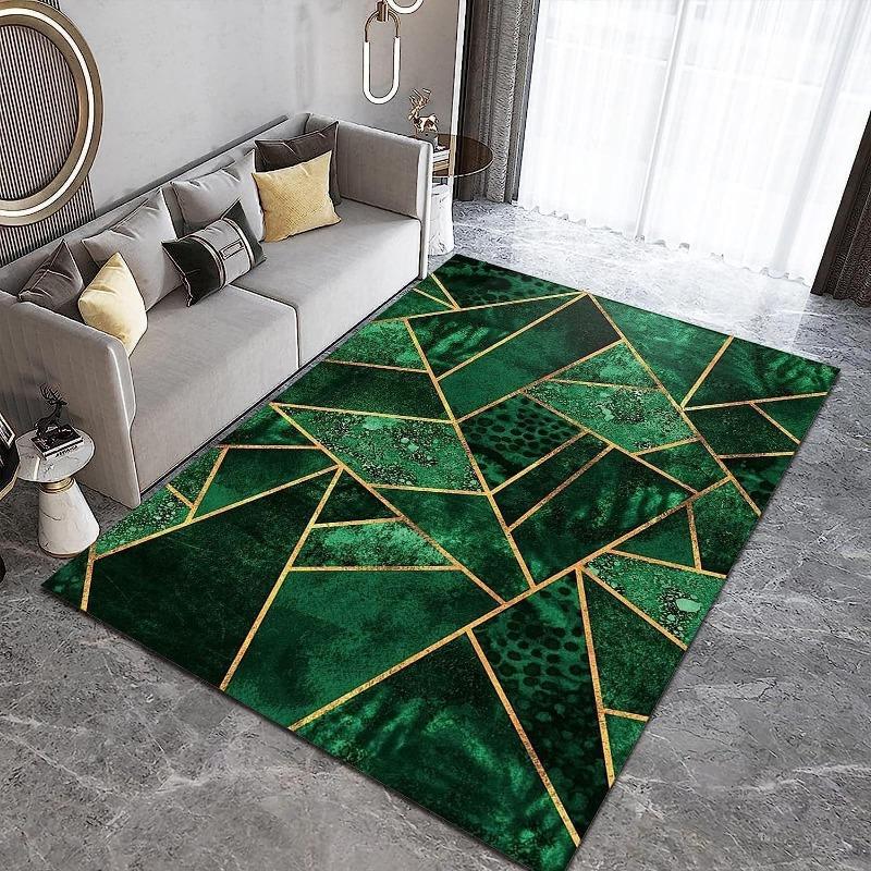 Minimalist Color Block Area Rug Modern Carpet for Living Room Bedroom Slip-resistant Wear-resistant Soft Floor Mat Home Decor