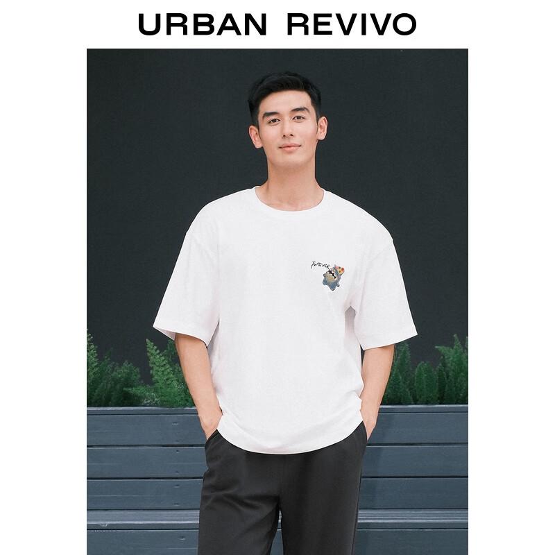 UR Men's Playful Graphic Cotton Crewneck T-Shirt