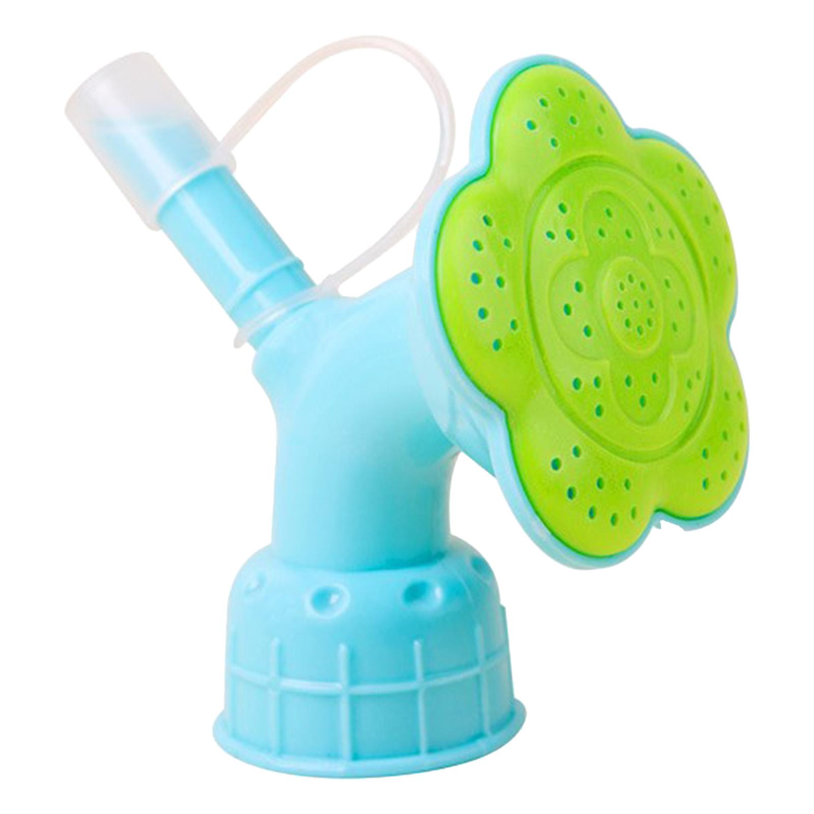 Plastic Dual Head Bottle Cap Sprinkler DIY Mini Irrigation Head Watering Can Nozzle for Indoor Seedlings and Plants синий