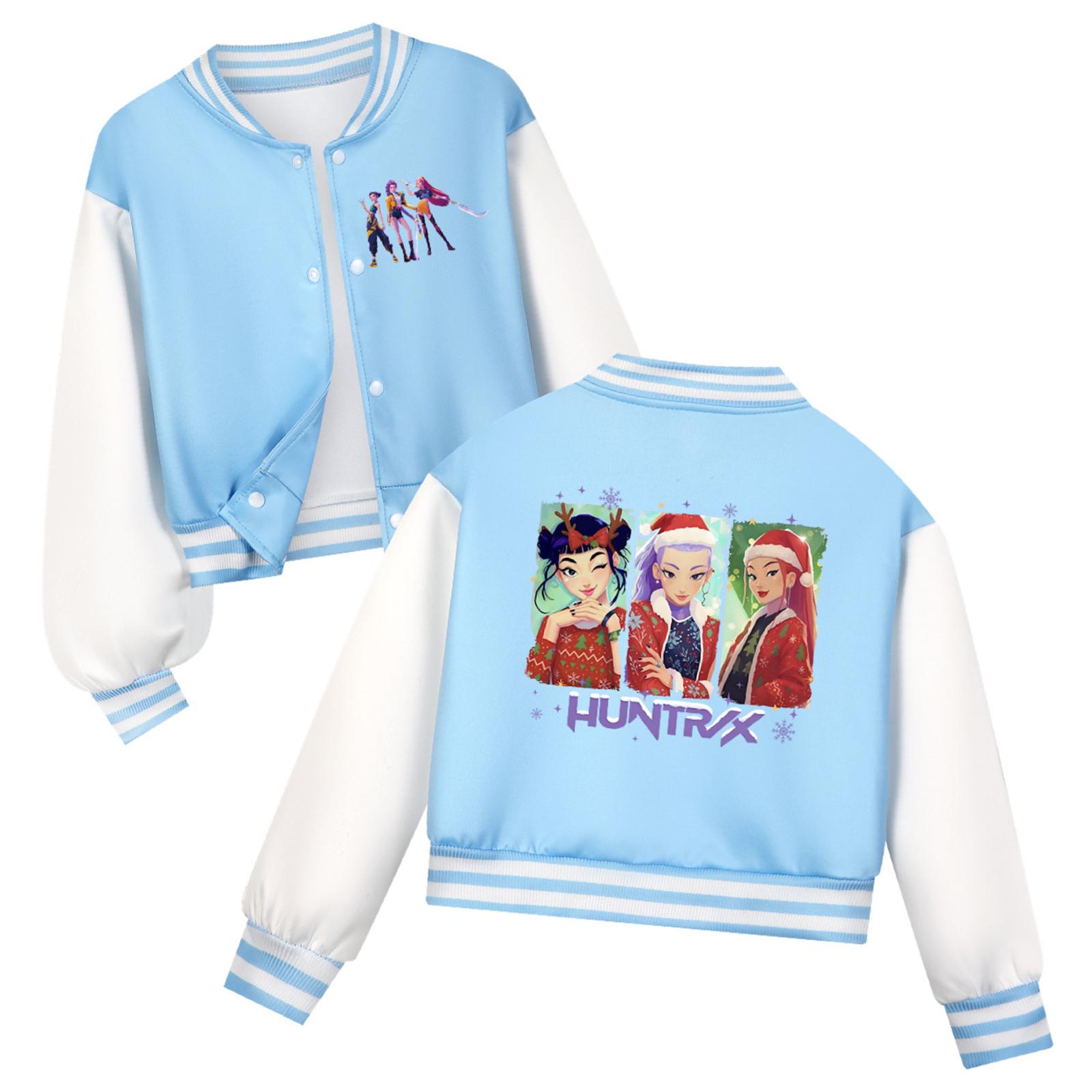 

Детский повседневный топ с круглым вырезом и рукавами семь штук с рождественским принтом 160 небесно-голубой