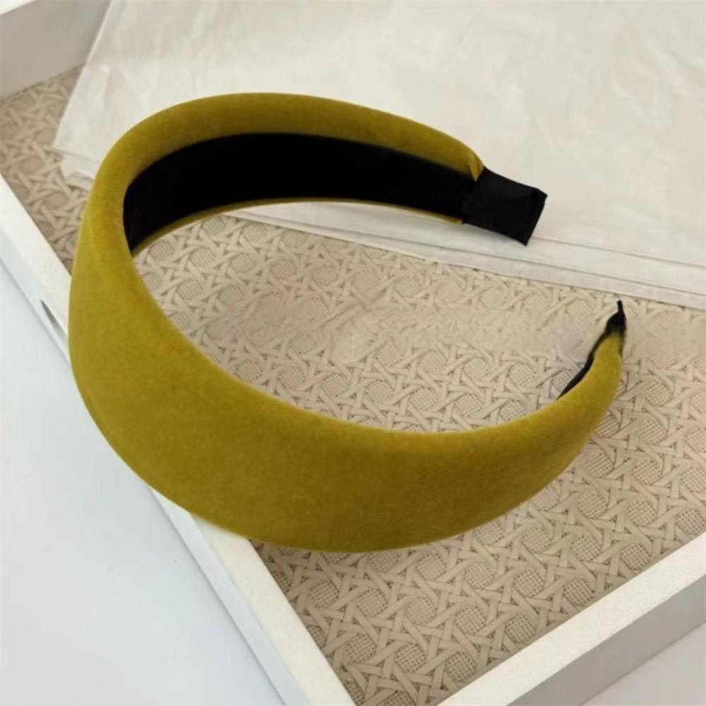 Retro Samt Breites Haarband Einfarbige Haarbänder Haarreif Schwamm Haaraccessoires Süßes Haarornament