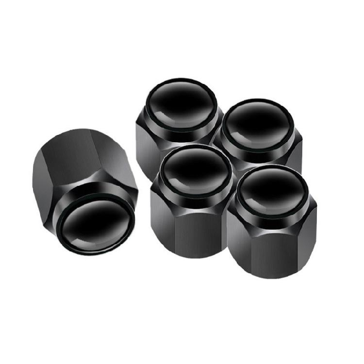 

Tire Valves Stem Caps Metal Dust Proof with Rubber Rings Weather Resistant Valves Caps Anti Leakage Gaskets for Vehicles чорний