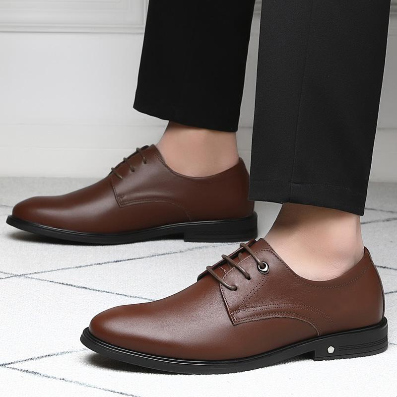 Genuine Leather Business Men's Shoes Luxury Minimalist Style Dress Up Party Daily Office Work Adult High-quality Shoes 38-44