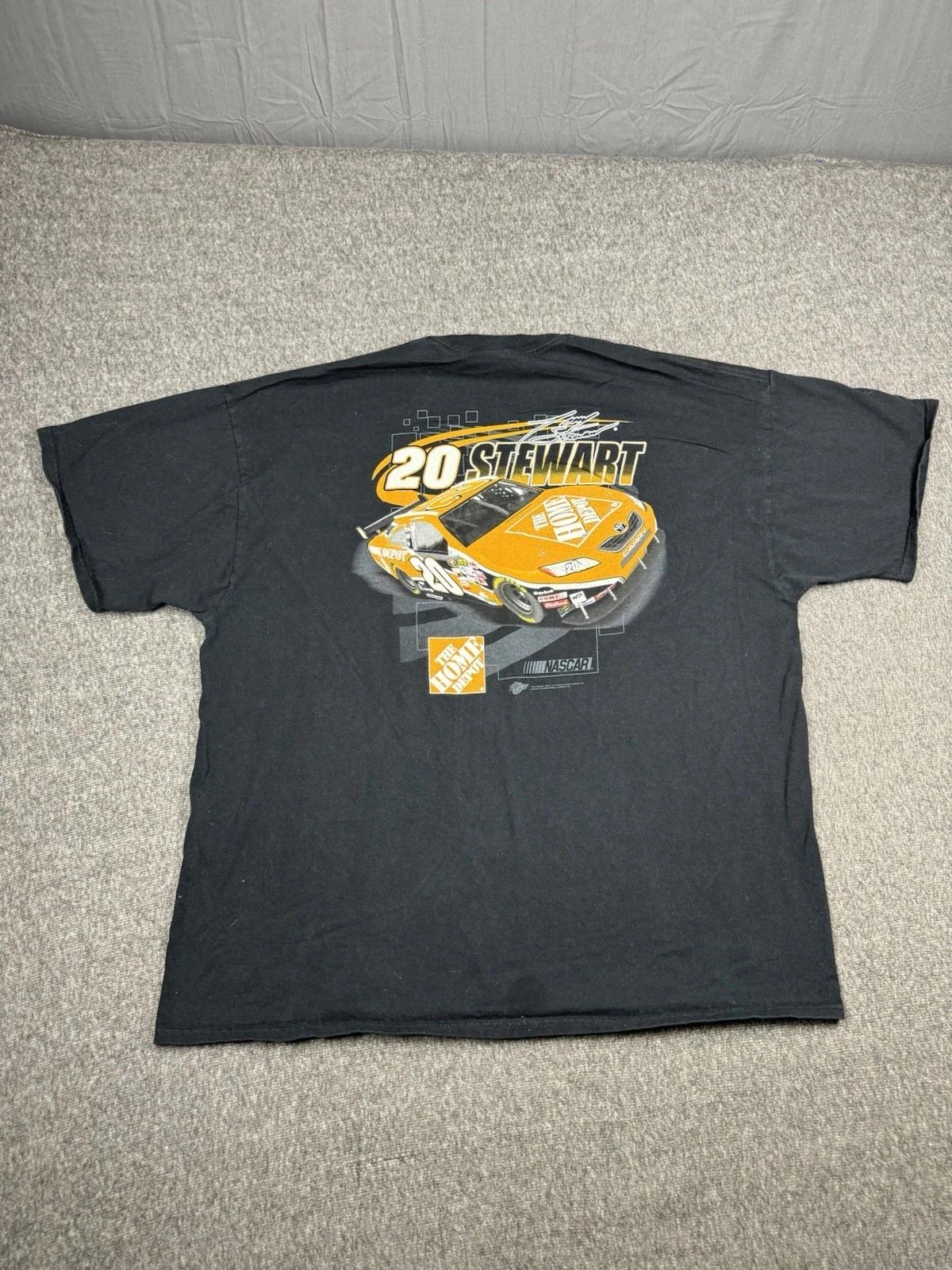 Winners Circle Mens T Shirt 2XL Black Nascar Tony Stewart 2 Sided Racing 4XL