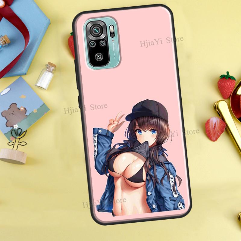 Anime Summer Bikini Girls Case For Xiaomi Redmi Note 11 Pro Note 10 8 9 Pro 9S 10S 11S Cover For Redmi 9 10 9C 9A 9T