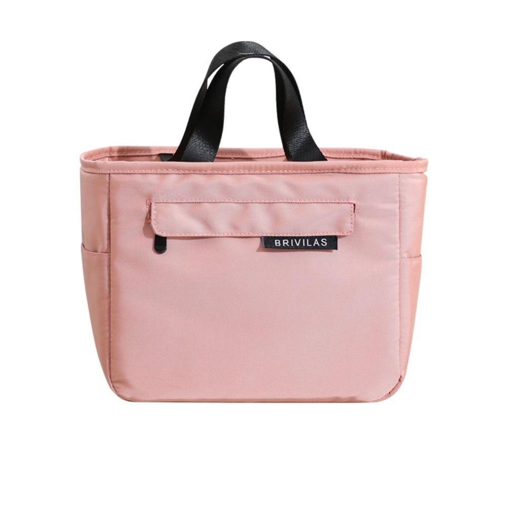 

Large Capacity Picnic Bag Oxford Cloth Lunch Bag Colorful Insulated Bag Lunch Box S розовый