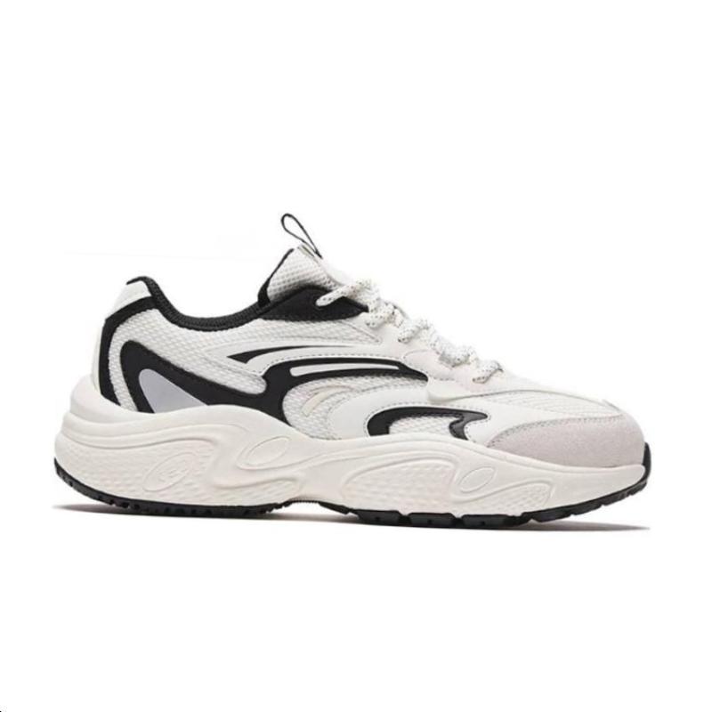 Anta C37 Series Anti-Slip Wear-Resistant Low-Top Casual Shoes Women's White Black Sneakers 922318890-7