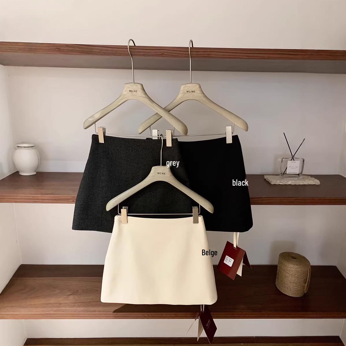 Мини-юбка-карандаш с высокой талией из смесовой шерсти, А-силуэта S чёрный