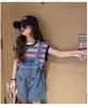 Girls' Trendy Summer Denim Overalls - Korean Style Thin Casual Shorts