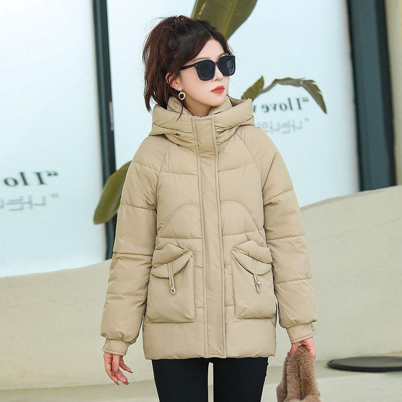 Modische kurze Baumwollwattierte Jacke, Lockere und Warme Baumwollwattierte Jacke für Damen Winter