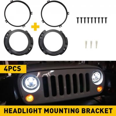 Voor 2007-2018 Jeep Wrangler JK 7" Koplamp Montagebeugel Ring Houder Basis 4x AG