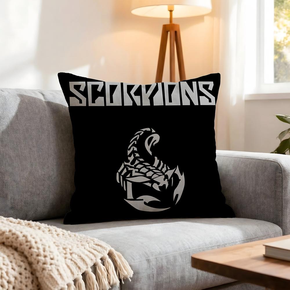 Band Scorpions Cushion Cover 1Pcs Decorative Covers Soft Cushion Case For Sofa Couch Decor 40X40 45X45 Pillowcases