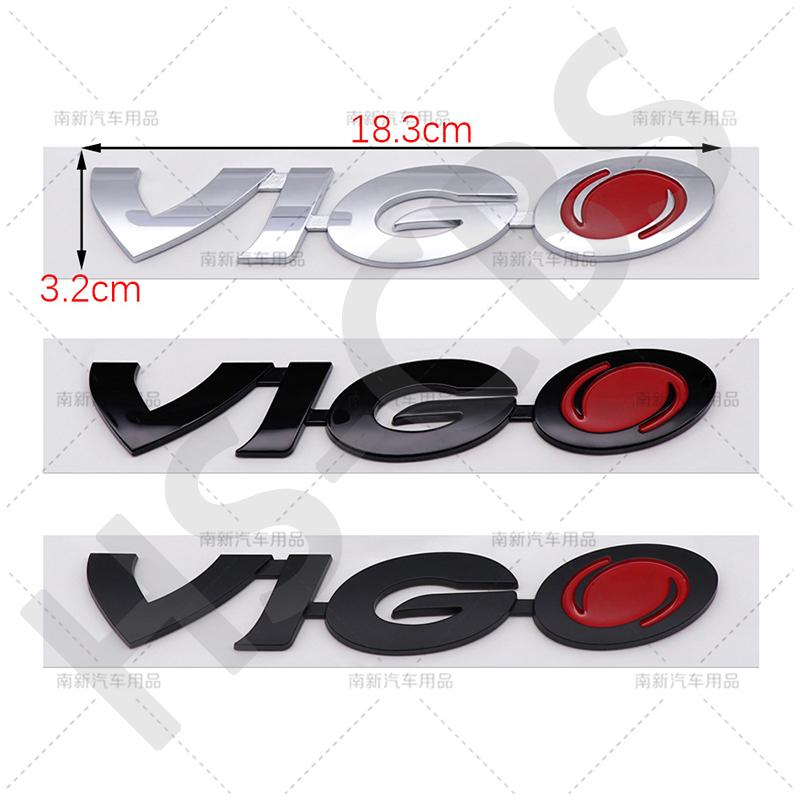 1Pc 3D ABS VIGO Emblem Rear Trunk Logo Car Letter Sticker HILUX Tailgate Trunk Decal Badge Auto Body Decorative Accessories