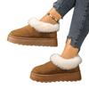 Damen Plateau Schneestiefel, Koreanischer Stil Schlupf-Stiefeletten, Verdickte Winterstiefeletten für Damen