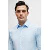 BOSS Stretch Cotton Blend Poplin Slim Fit Shirt Light Blue 50504802455 