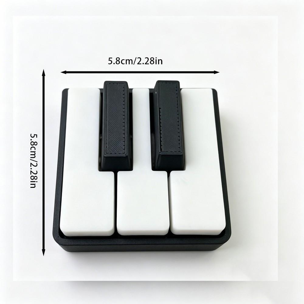 Mechanical Touch Piano Key Keychain Portable Size 3D Printed Piano Toy  Daily Bag Decoration