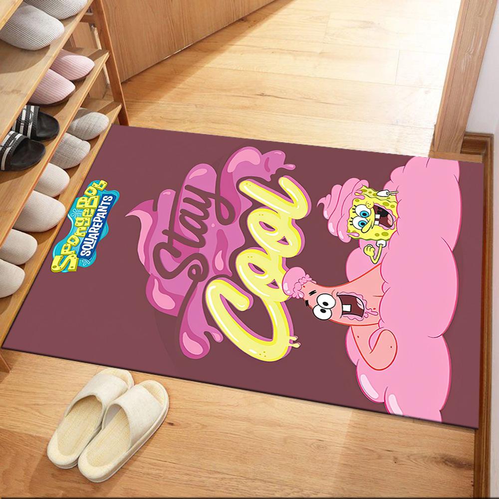 

Spongebob Movie Night Square rugs are a great choice for living rooms, bedrooms, home décor, and as gifts. 40cmx60cm