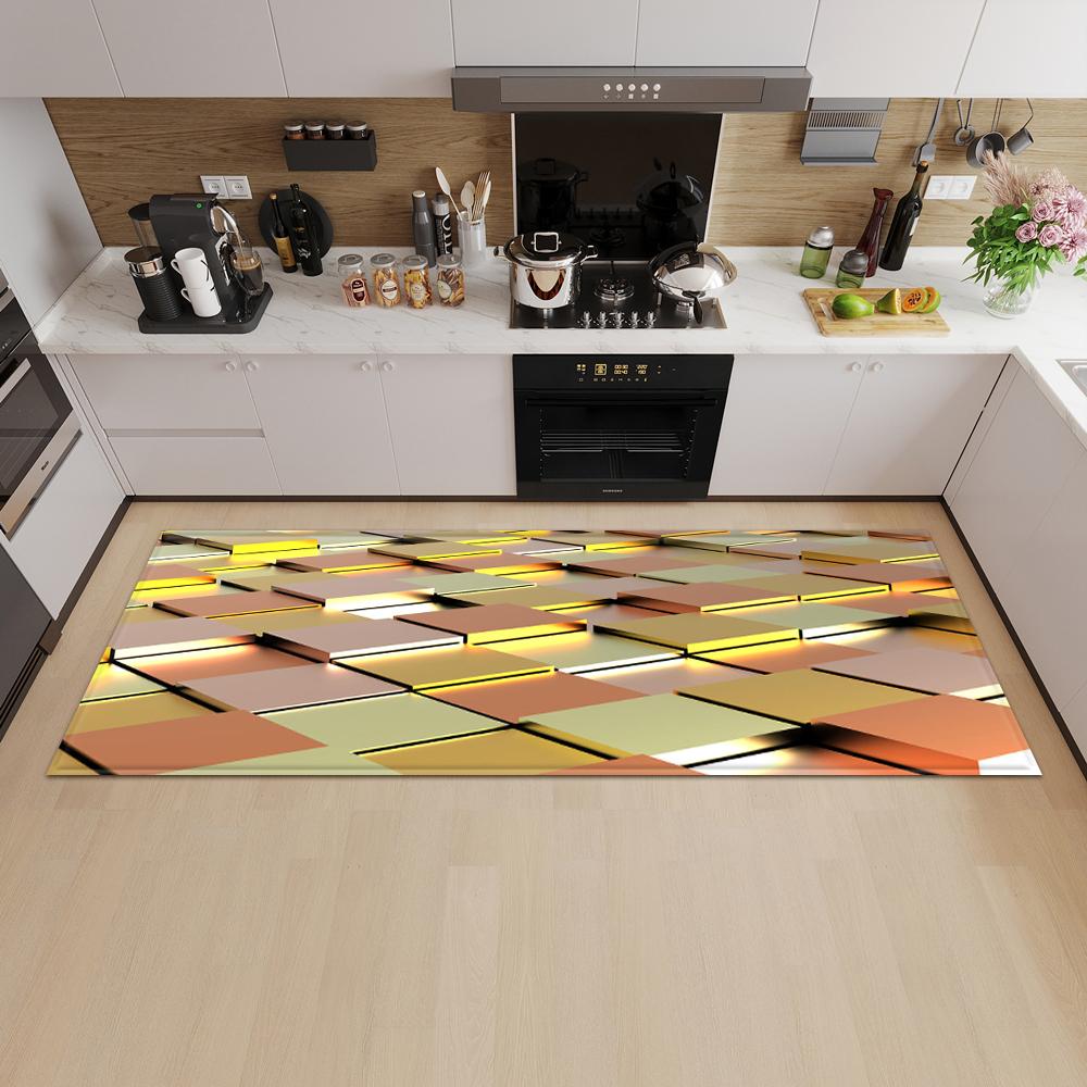 Entrance Door Mat Kitchen Bedroom Carpet Non-slip Floor Corridor Balcony Carpet Modern Pattern Floor Mat Can Be Customized