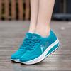 Fashion Women Platform Shoes Breathable Mesh Rocker Shoes Wedge Heels Non-slip Casual Walking Shoes