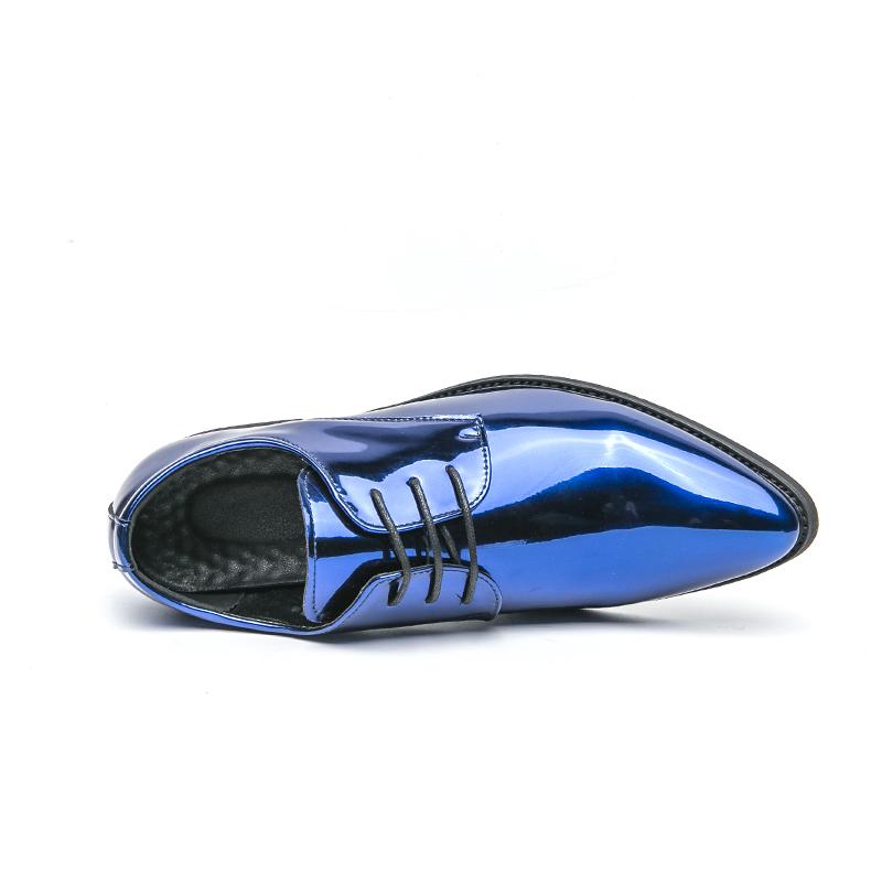 Glossy Leather Casual Business Shoes for Men Quality Pointed Toe Men's Wedding Shoes Large Size 46 Formal Party Shoes Man 2025