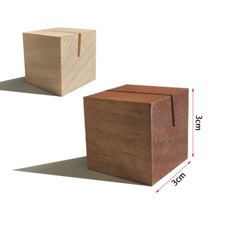Wooden Desktop Stand For Postcards And Calendars Natural Solid Wood Base For Notes And Photos Home Office Decor