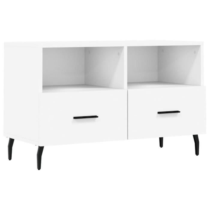 VidaXL TV Stand White 80x36x50 Cm Engineered Wood 828988