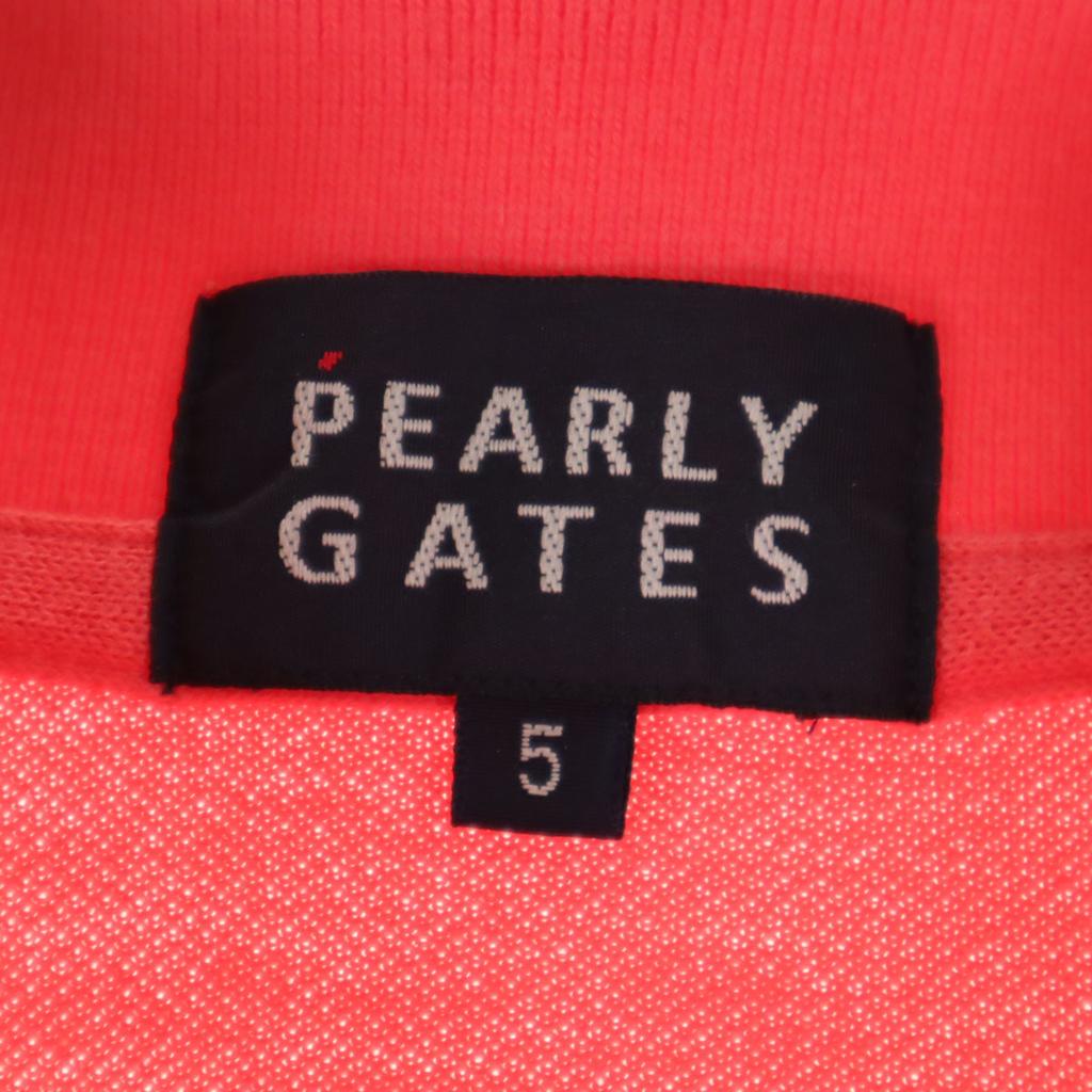 PEARLY GATES made in Japan golf Short sleeve Polo shirt 5 pink Fawn Men's Used