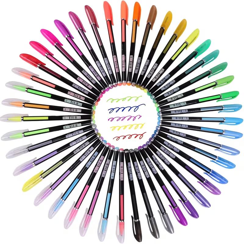 60pcs Unique Marker Pen Set | Glitter, Metallic, Neon, Pastel & Classic Shades | Perfect Art Gift for Adults & Students