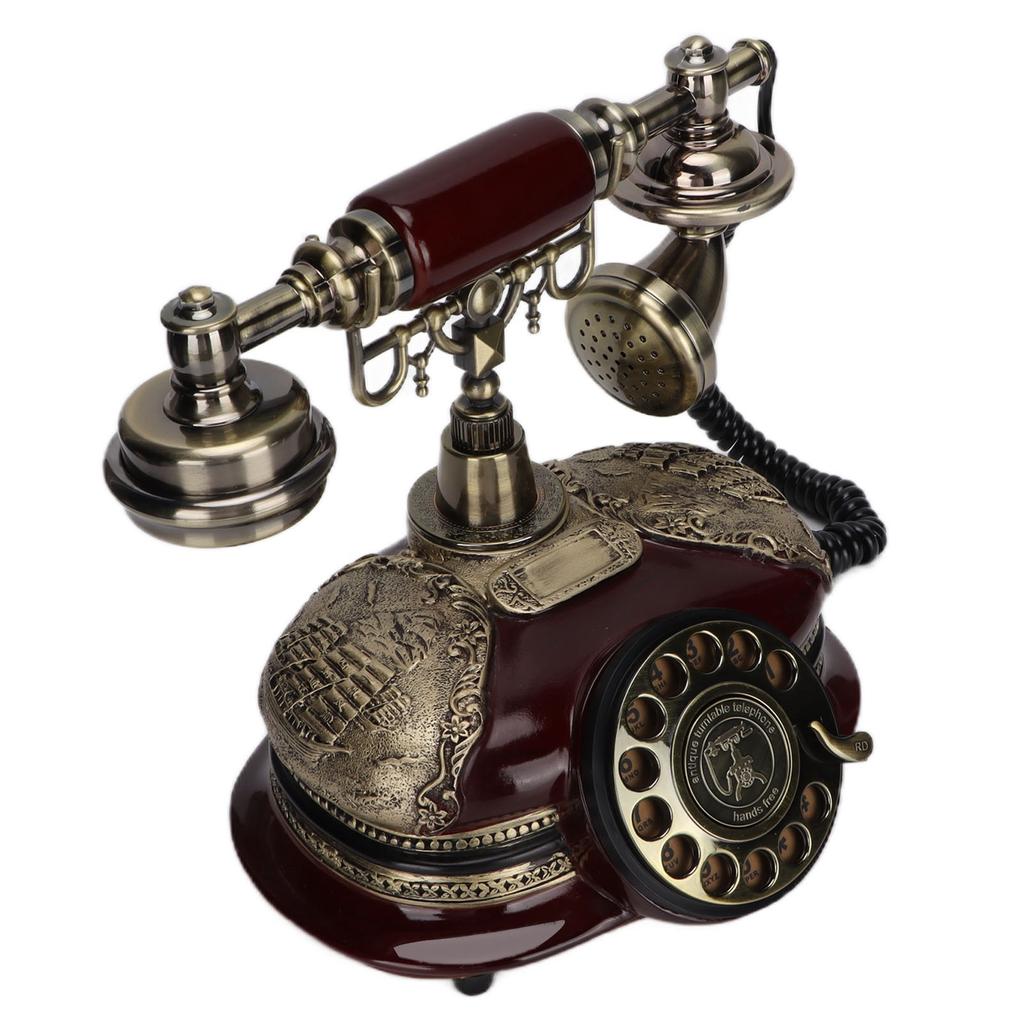 Telefon european antic cu cadran rotativ, linie fixă ​​retro clasică, pentru decor de bar în sufragerie