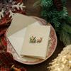 4pcs Retro Christmas Eve Cards Gifts Festivals Christmas Handwritten Cards  Thank You Cards