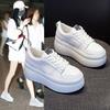 Little white shoes women's spring, summer and autumn 2025 new thick-soled muffin shoes versatile casual sports shoes black and white board shoes cool 