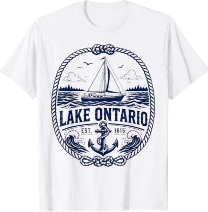 Vintage Lake Ontario Since 1615 Canada Lake Gifts T-Shirt