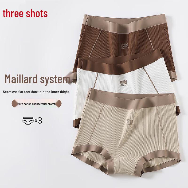 Sanqiang Women's Cotton Antibacterial Underwear 3-Pack