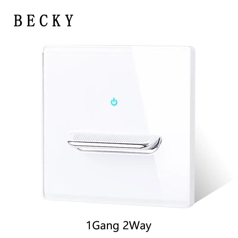 White Tempered Glass Wall Switch Panel Led European 16a Socket Retro Toggle Light Switch Eu Uk Standard 2usb Socket 1Gang-4gang