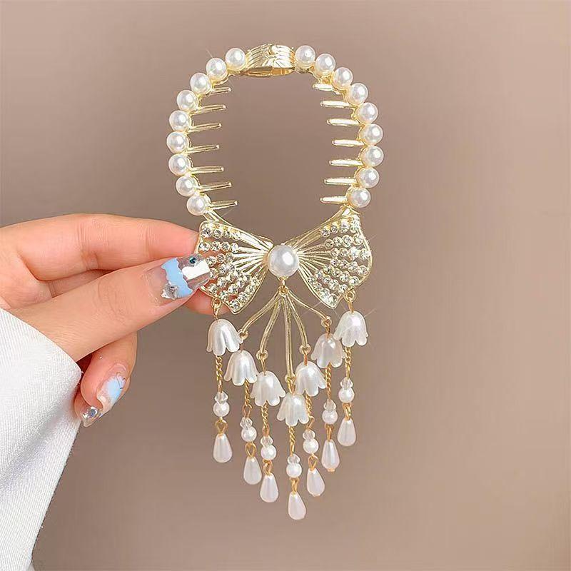 Eleganti Fermagli per Capelli con Strass e Perle con Nappe e Motivi per Donne e Ragazze