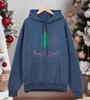 Merry Bright Christmas Trees Printing Men Hoodies Loose Casual Hoody Autumn Fleece Streetwear All-Match Pocket Pullovers
