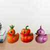 Vegetable Duck Figurine Tomato Carrot Mushroom Onion Potato Cabbage Pepper Duck Statue