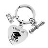 Stainless Steel Graduation Keychain Key Rings Stylish Key Jewelry Graduation Keychain Suitable for 2024 Graduates