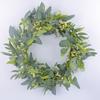 Fashion Artificial Garlands Green Portable Stylish Wreath with Berries Accent for Door and Wall Festival Decoration