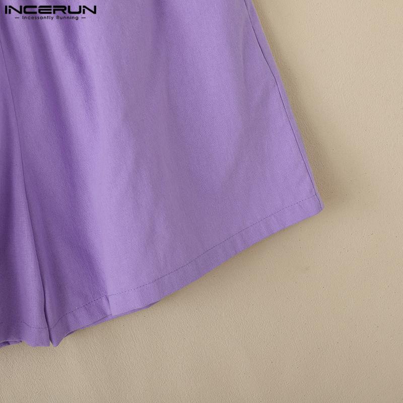 ZANZEA Women Short Sleeve Shirt and Shorts Summer Two Piece Suit Sets