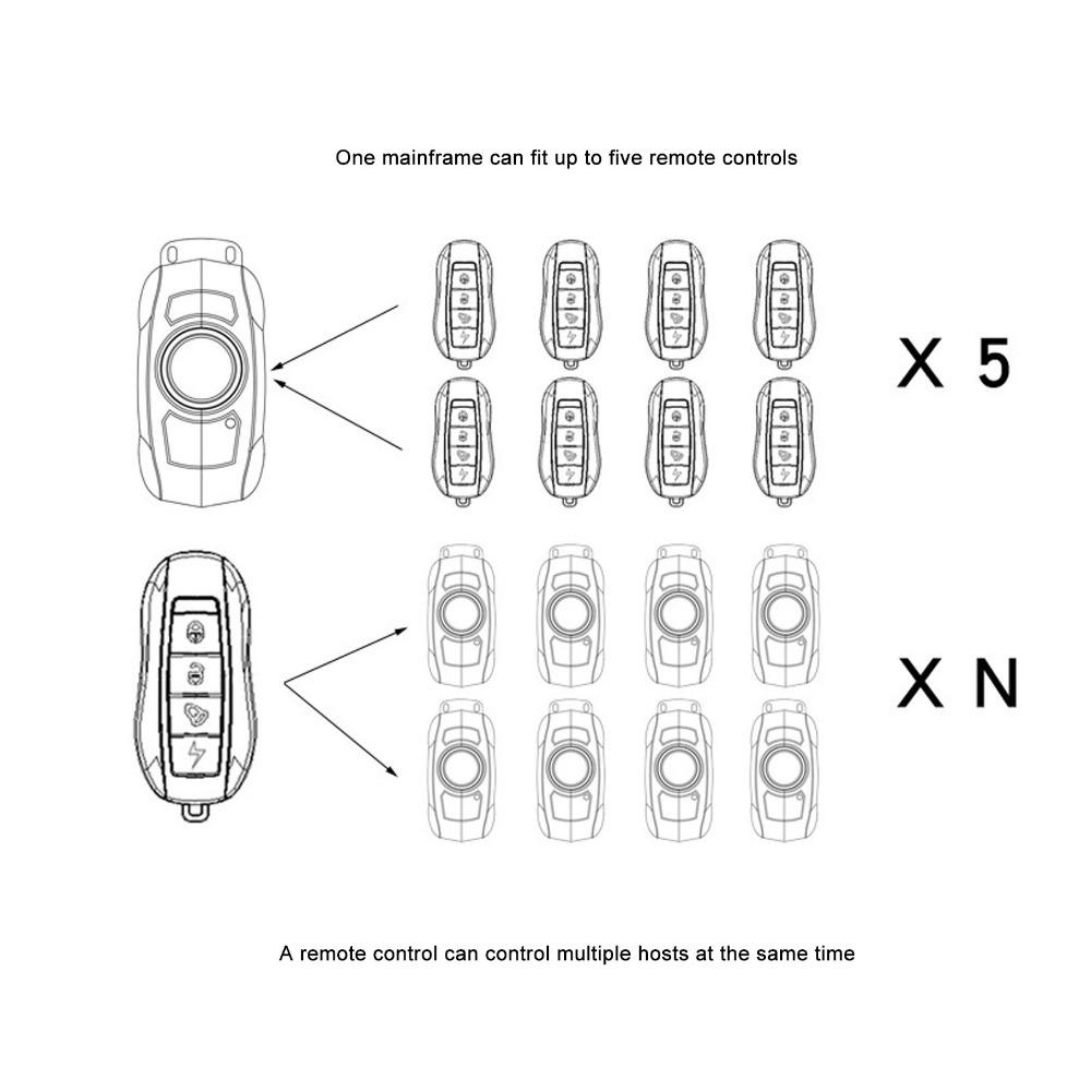 Loud Siren Anti Theft Alarm Remote Control Bicycle Alarm Electric Scooter Alarm For Motorcycle