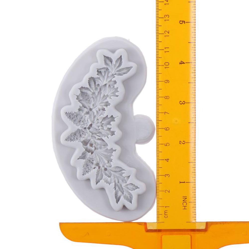 4.92*2.67 Inch Cake Decoration Molds Grey Pine Cone Print Cake Mould Fondant Molds Bakery
