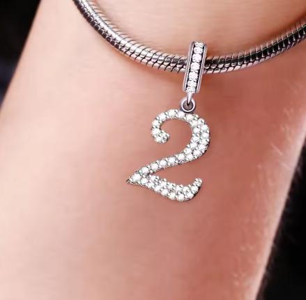 Real Copper 0-9 Digital Birthday Celebration Charm Diy Hanging Bead Fit For Original Decorative Pendant Necklace Chic Jewelry