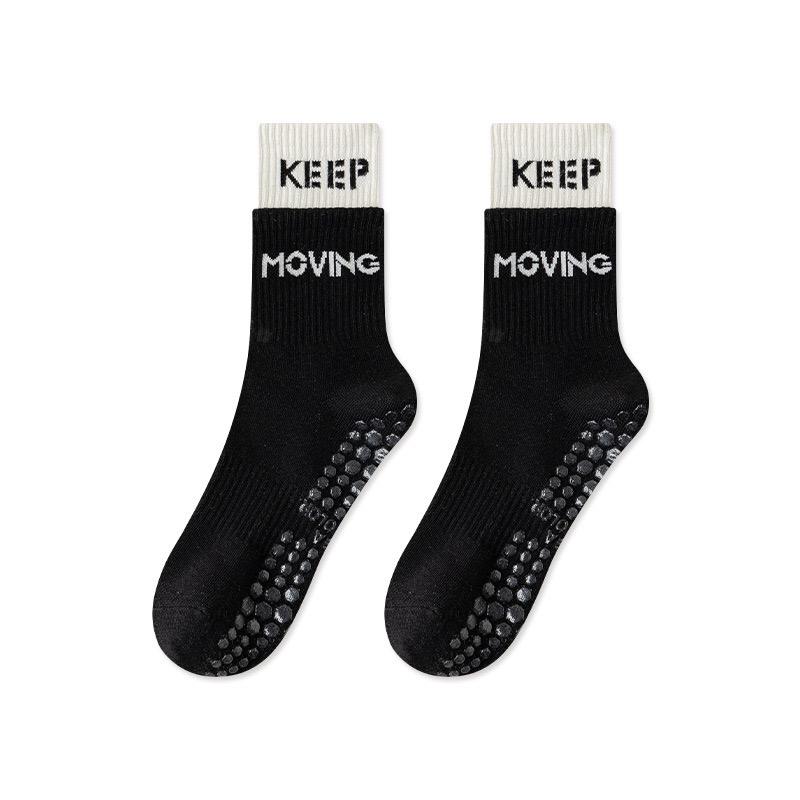 Yoga Socks Professional Women's Mid Tube Socks Pilates Sports Fitness Socks Non Slip Socks
