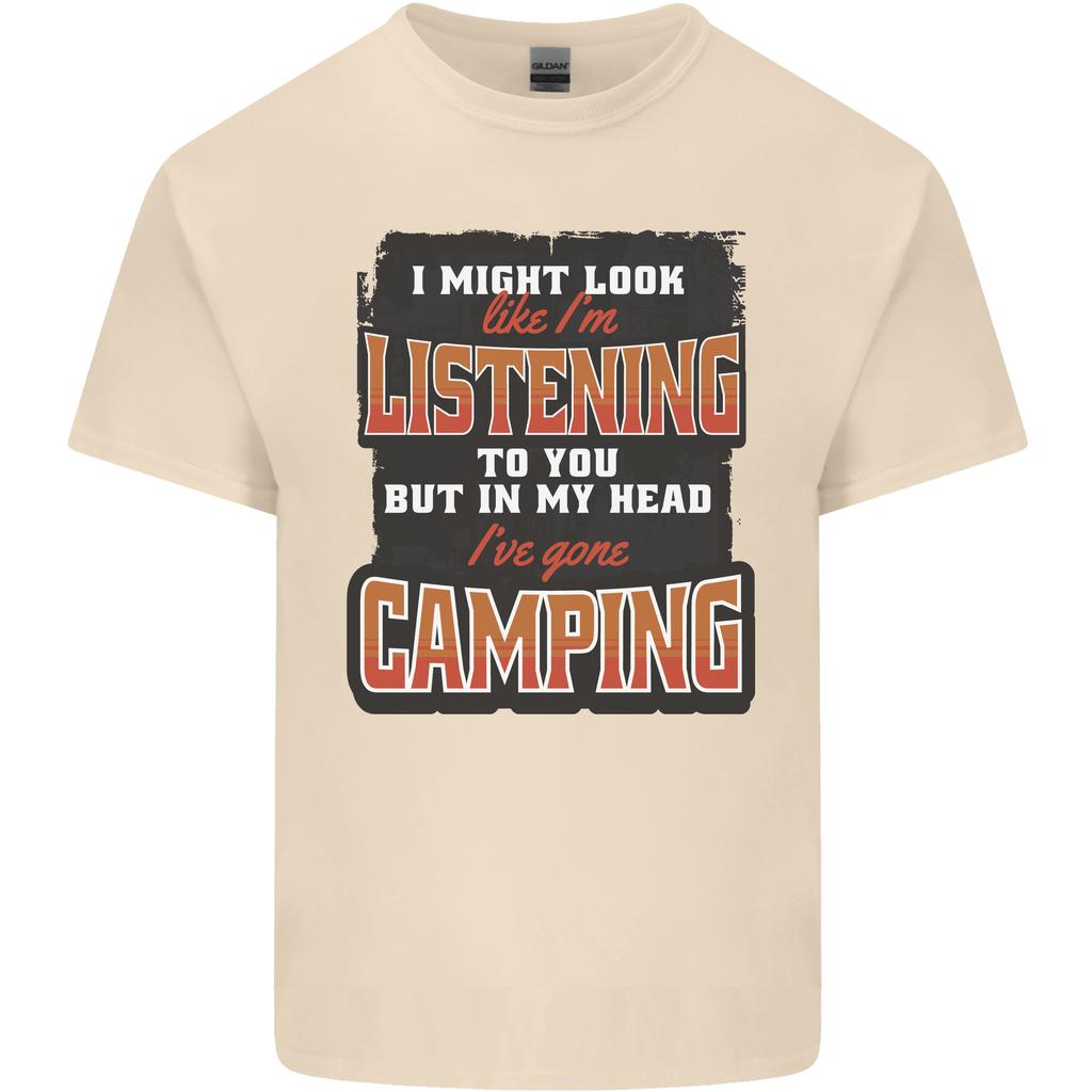 In My Head Ive Gone Camping Funny Unisexs Light Cotton TShirt