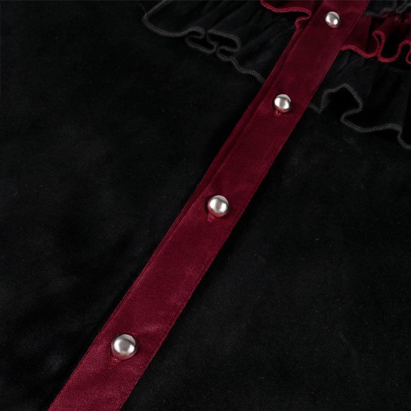 Men’s Halloween Medieval Costume Lace Pleated Shirt