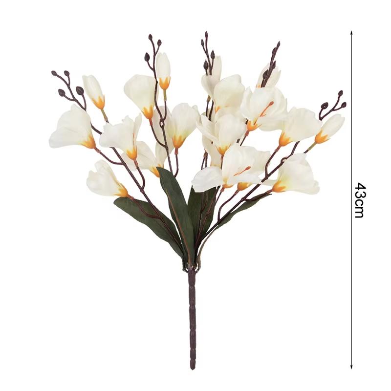 1 Pcs White Artificial Flower Fade Resistant Faux Flower Premium Quality Simulation Bloom for Indoor and Outdoor Decoration
