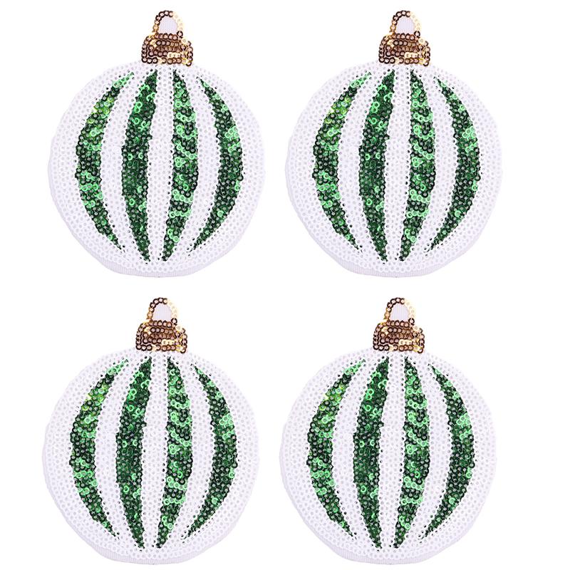 10pcs Cartoon Sequins Watermelon Fruit Drink Embroidered Patches Shells Coconut Trees Patch Clothes Decoration Sew Applique Diy