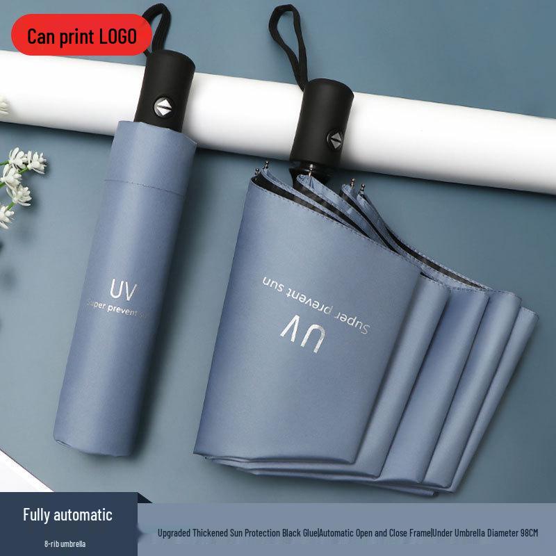 Peptide Silver Titanium Sunscreen Dual-Use Umbrella: Reflective, Sun & Rain Protection, VIP Princess Five-Fold Design.
